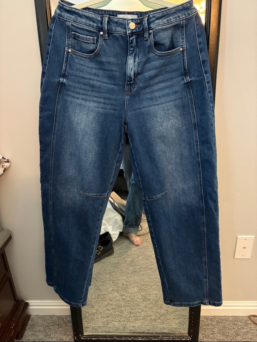 Women’s Flare Wide-Leg Jeans in Dark Blue